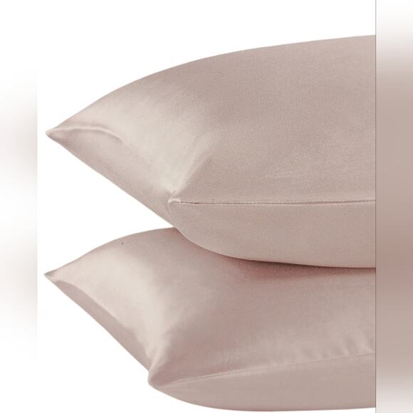 2 Pc Beautyrest STANDARD Satin Pillowcases Pastel MAUVE Silky Therapy Hair Skin - Picture 2 of 11